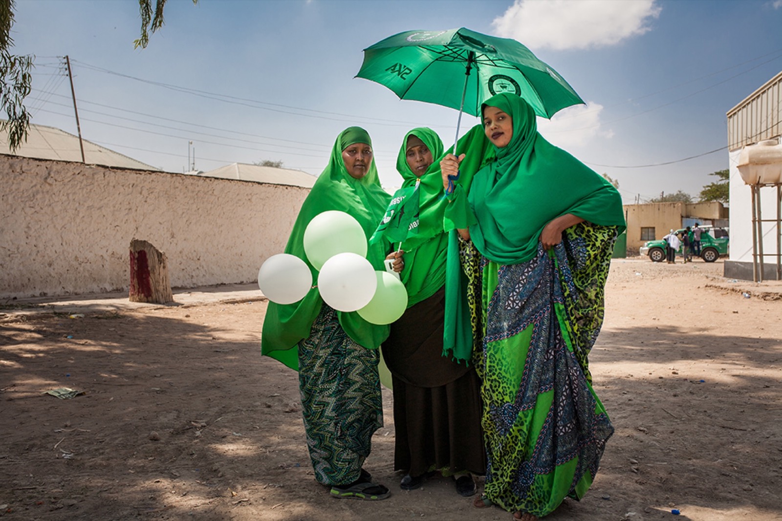 Somaliland Elections 2016-2017, photo 20. Supporters of the UCID party (the Justice and Welfare Party) at a campaign day in Freedom Park, Hargeisa.