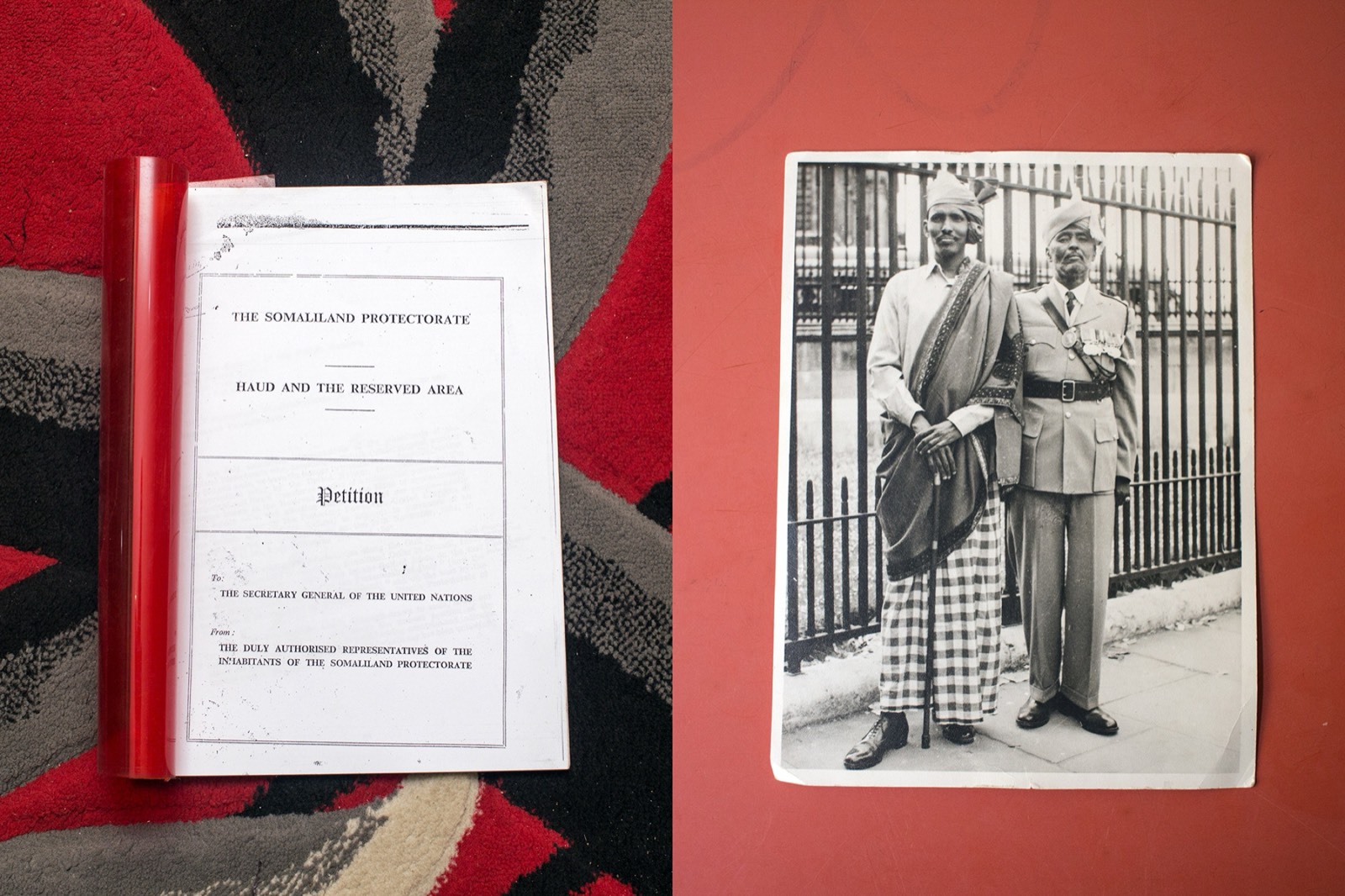 Division Multiplied, photo 16. Left: a petition from a representative of the Somaliland protectorate to the Secretary-General of the United Nations.